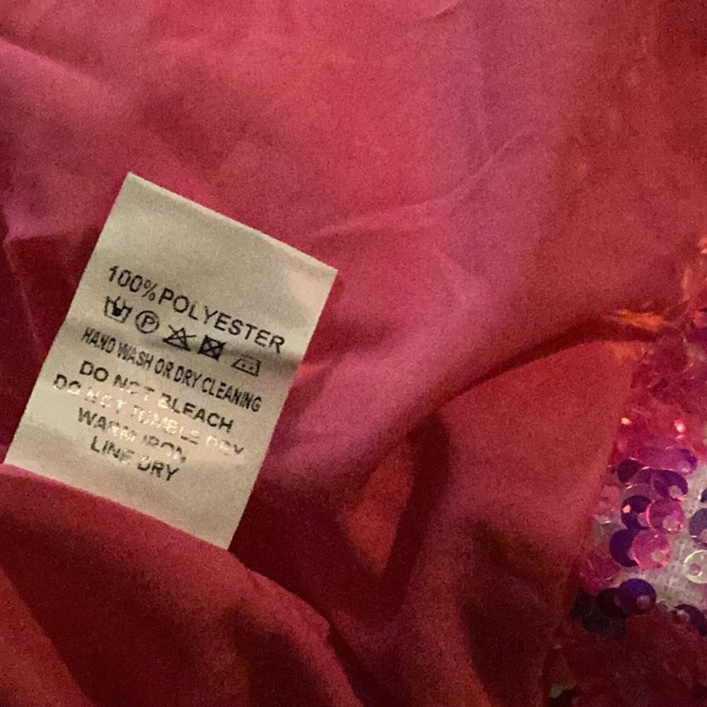 AKIRA Pink and Purple Sequin Jean Jacket - Picture 8 of 11